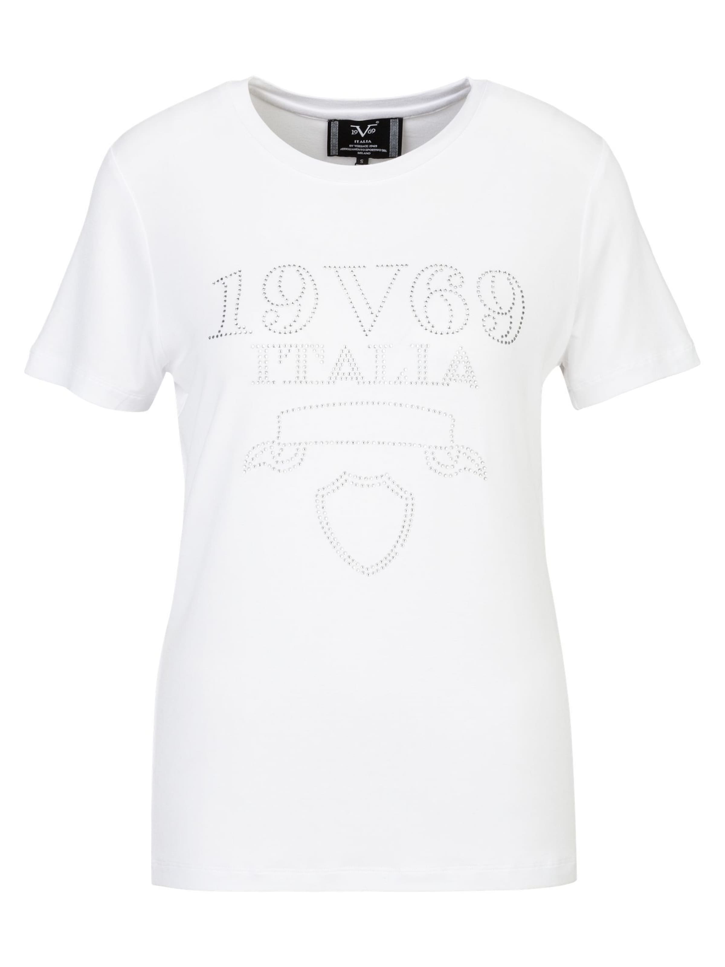 19V69 ITALIA Футболка 'Bella Stones' в Белый: спереди