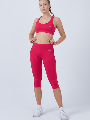 Skinny Leggings '3/4 Sport Leggings' SPORTKIND en rose : devant