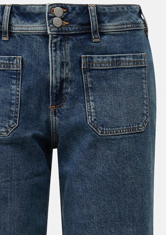 QS Wide leg Jeans in Blauw: voorkant