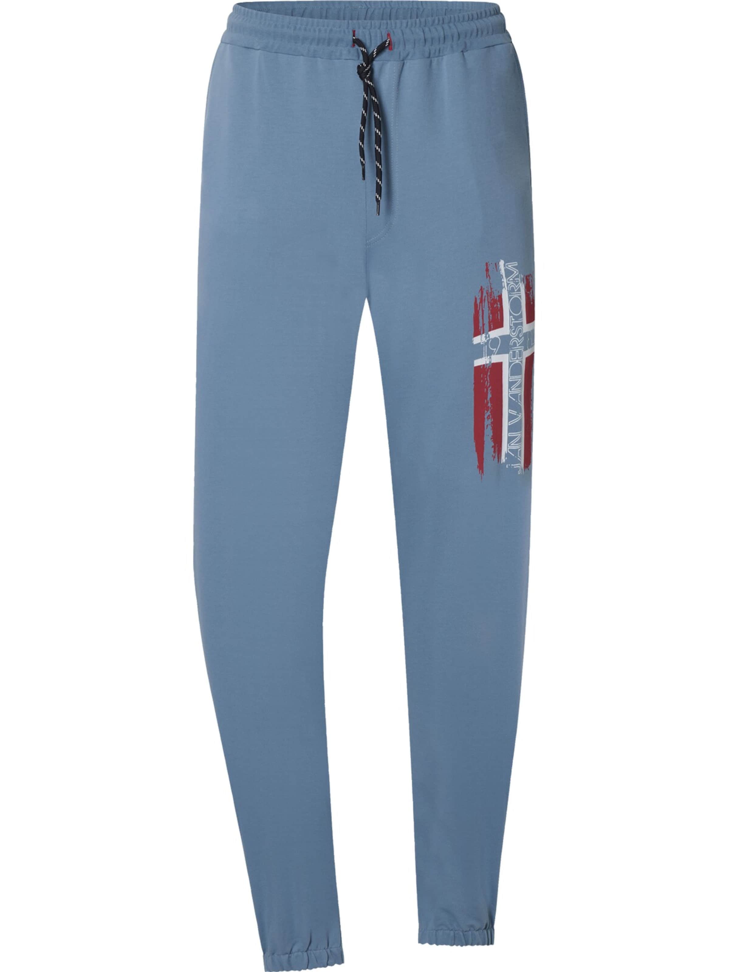 Jan Vanderstorm Loosefit Jogginghose ' Vegar ' in Blau: Vorderseite