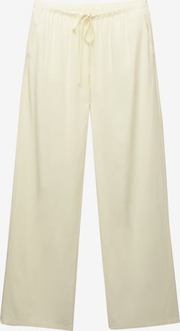 Pull&Bear Zvonové kalhoty Kalhoty – žlutá: přední strana