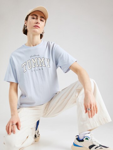 mėlyna Tommy Jeans Marškinėliai 'Varsity'