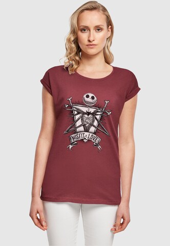 T-shirt 'Nightmare Before Christmas - Misfits Love' ABSOLUTE CULT en rouge : devant