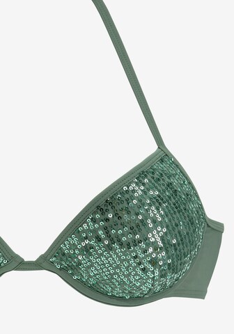 BRUNO BANANI Push-up Bikini | zelena barva