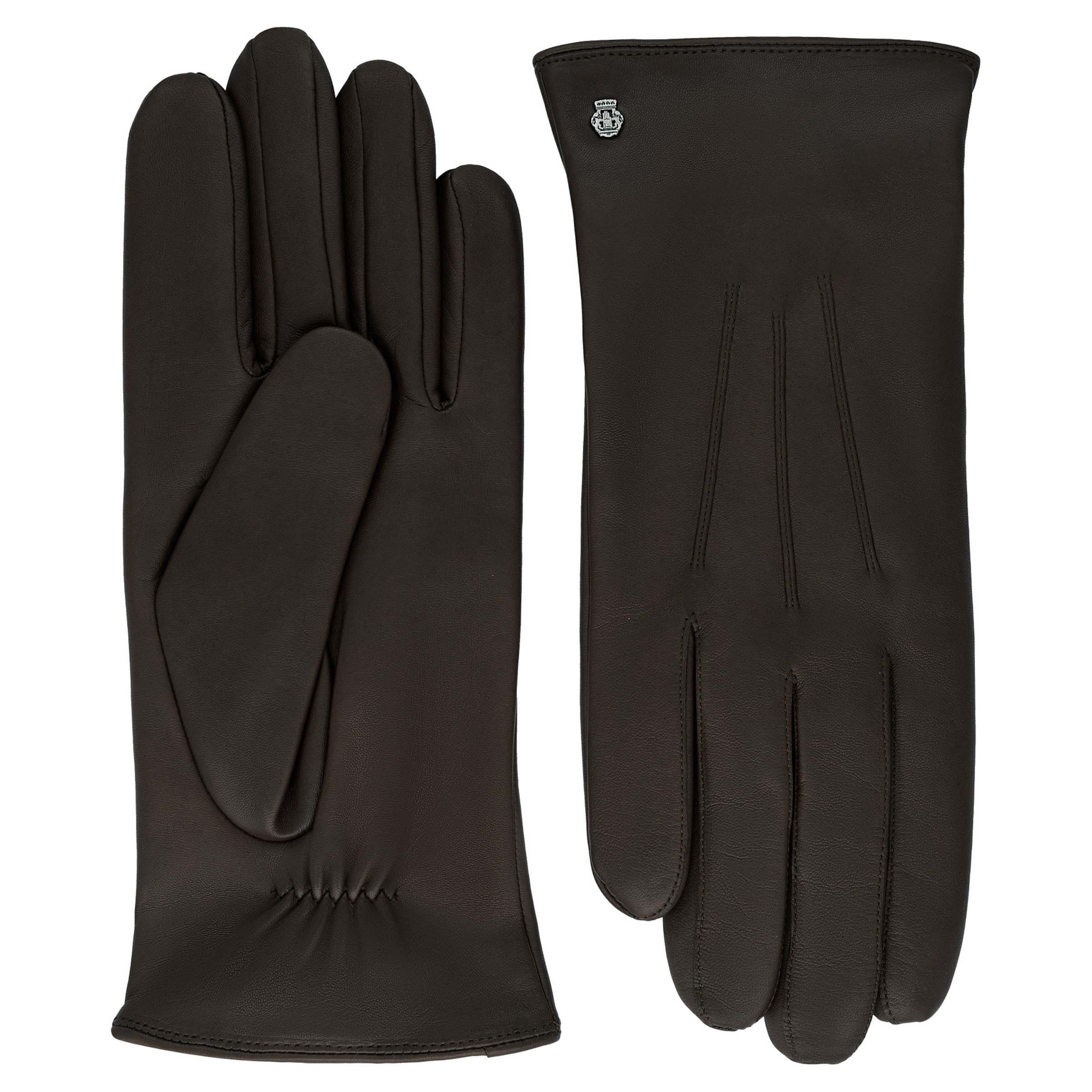 Mezzoguanti 'RIGA' di Roeckl in marrone: frontale