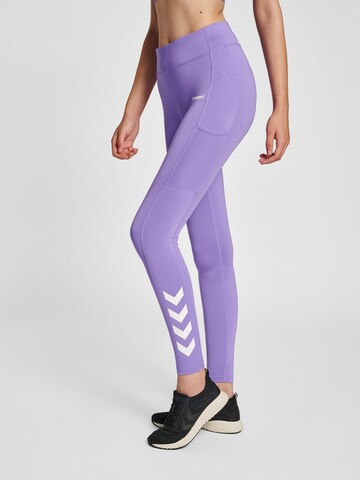 Hummel Skinny Workout Pants 'Chipo' in Purple: front