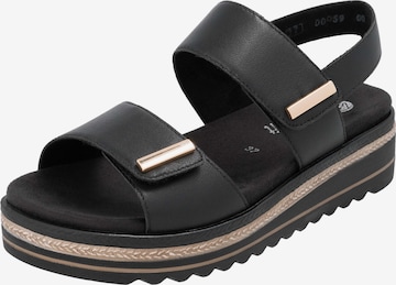 Sandales REMONTE en noir : devant