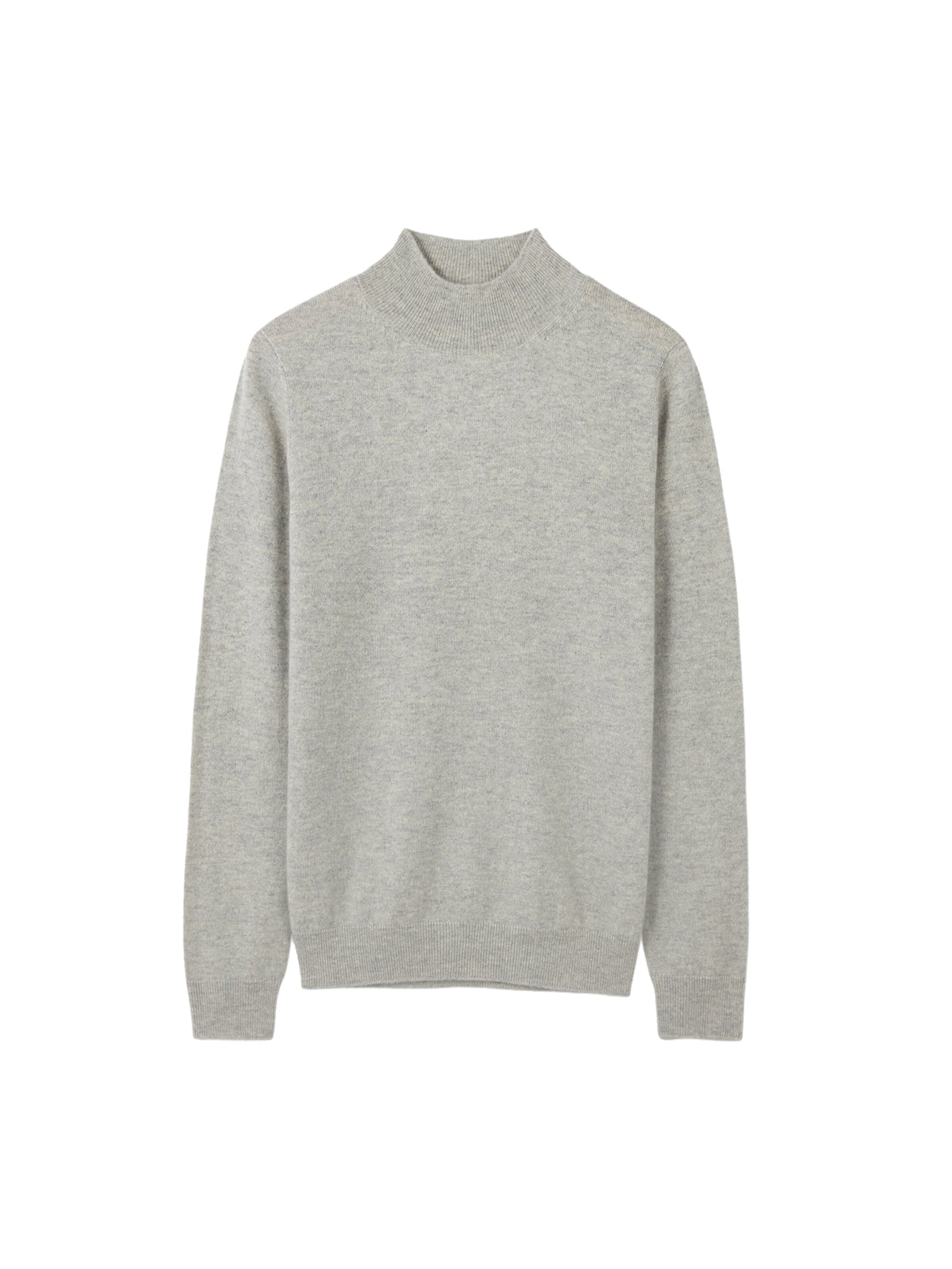 GOBI Cashmere - Jersey 'Women's Essential Cashmere Mock Neck Sweater' en gris: frente