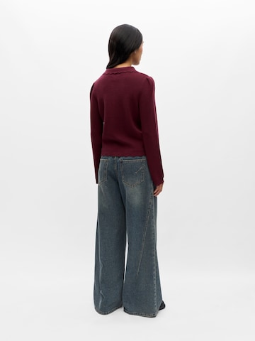OBJECT Gebreid vest 'PARYA' in Rood