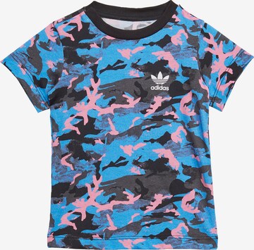 ADIDAS ORIGINALS Shirt 'Allover Print Camo' in Blauw: voorkant