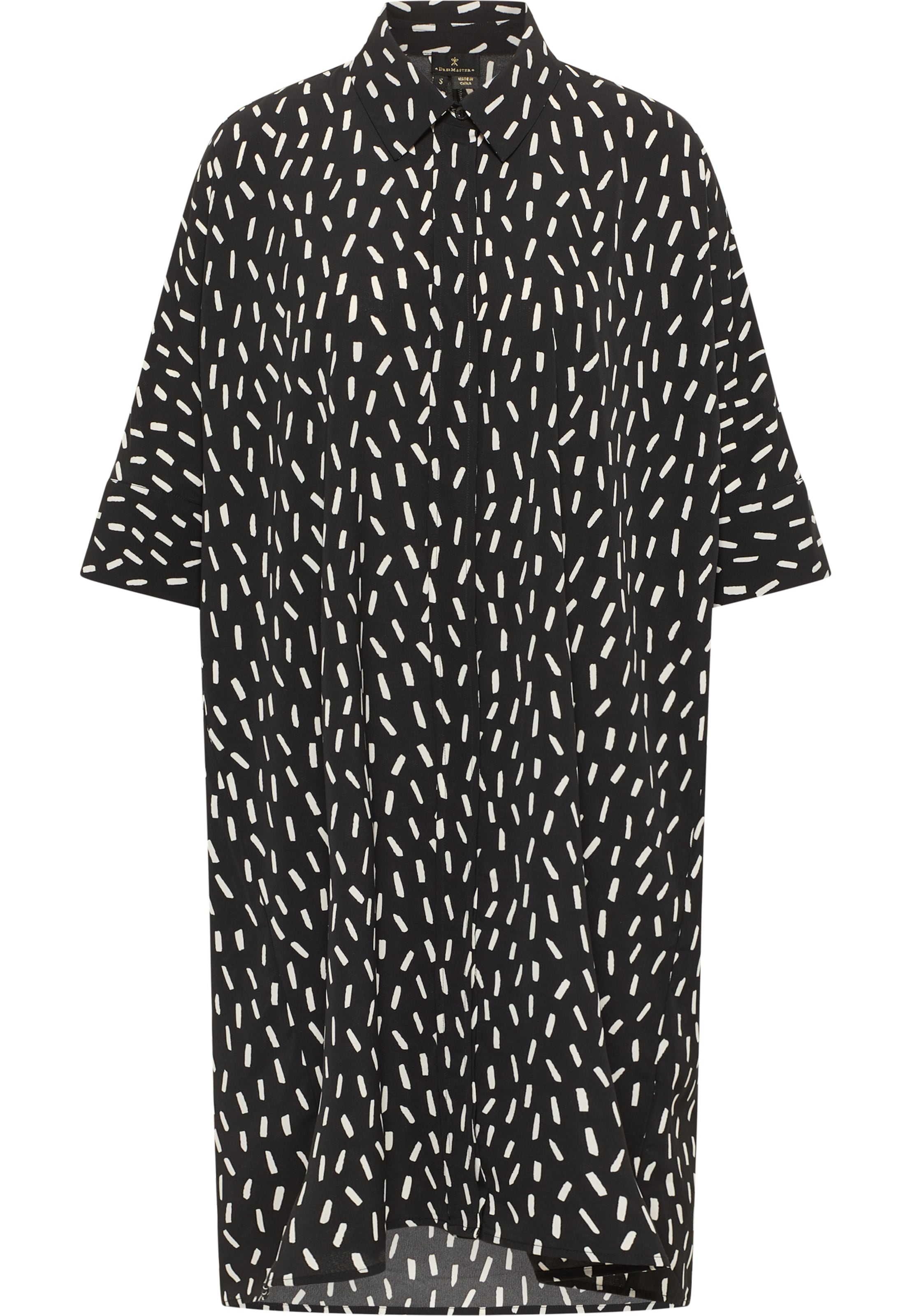 DreiMaster Klassik Рокля тип риза в черно: отпред