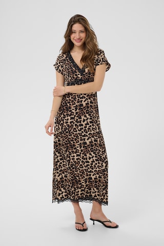 Cream Dress 'Somia' in Brown: front
