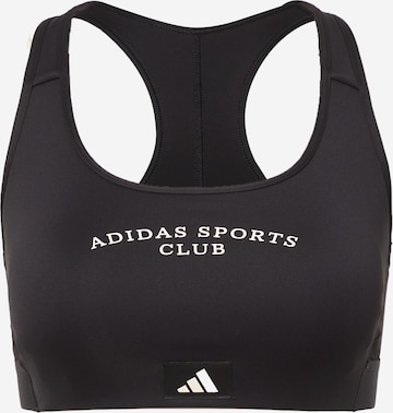 Bustino Reggiseno sportivo 'Sports Club' di ADIDAS PERFORMANCE in nero: frontale