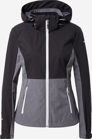 ICEPEAK - Chaqueta de montaña 'BURNET' en negro: frente