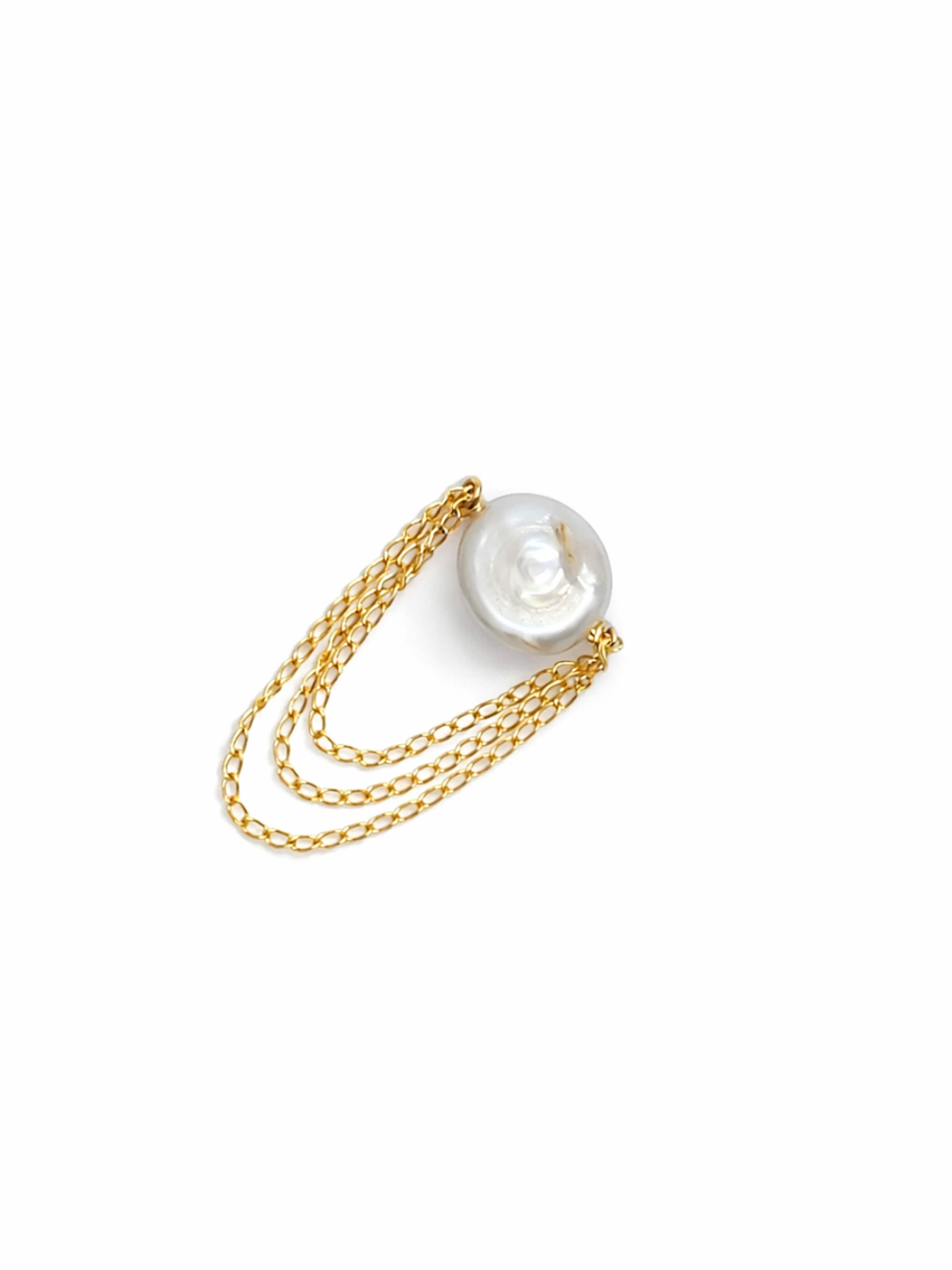 Broche 'Elena' LA MAISON GISEL B. en blanc : devant