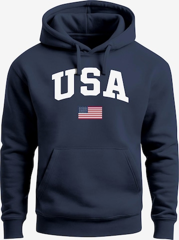 Neverless Sweatshirt 'USA Flag' in Blau: Vorderseite