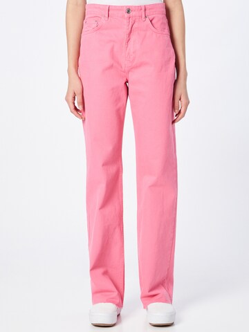 Gina Tricot Wide Leg Jeans 'Idun' i pink: forside