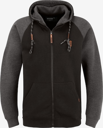 INDICODE JEANS Zip-Up Hoodie 'Terence' in Grey: front