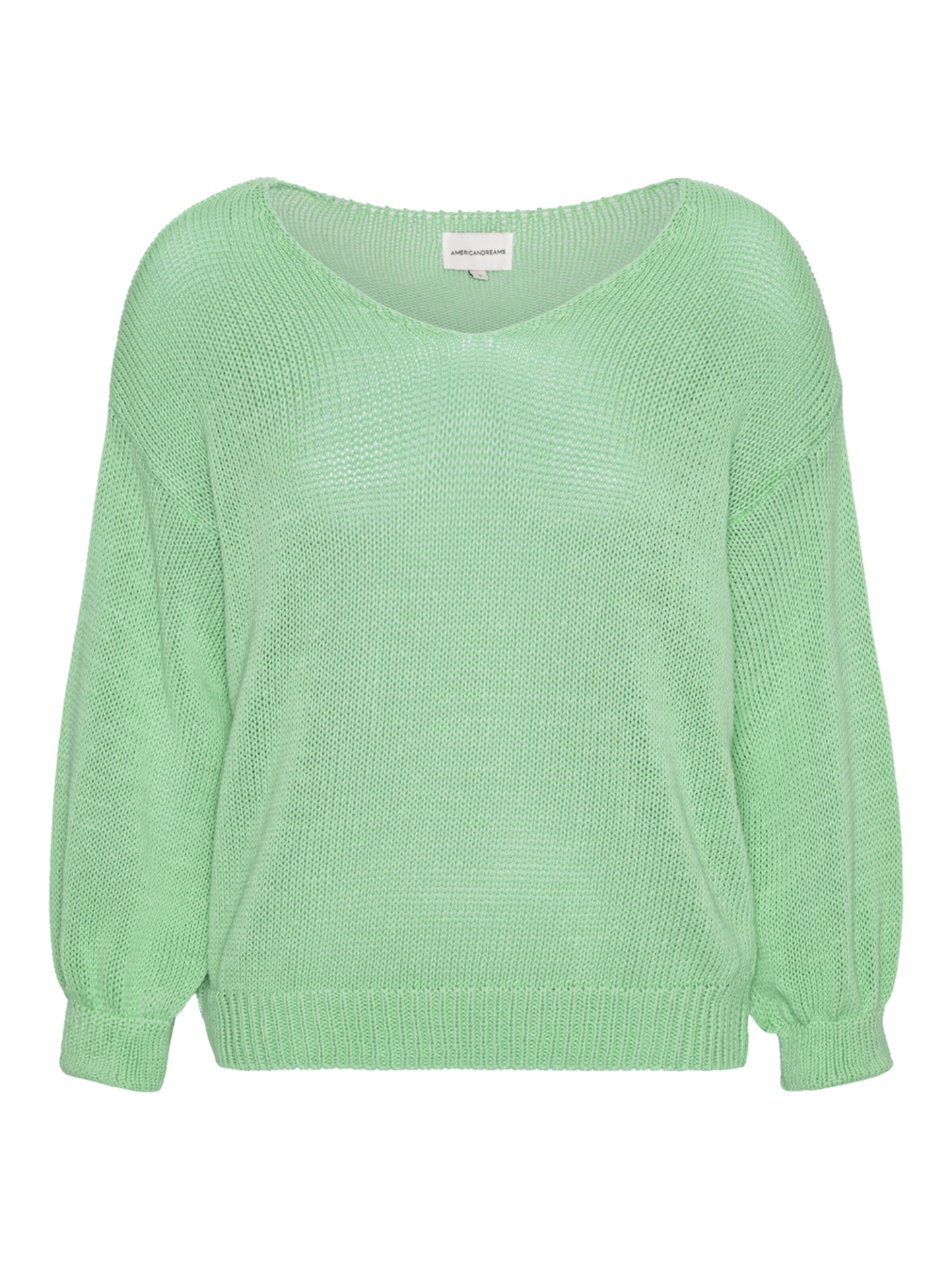 Pull-over oversize 'Milana Cotton' americandreams en vert : devant