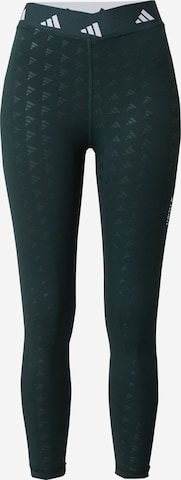 ADIDAS PERFORMANCE Skinny Workout Pants 'Techfit Brand Love' in Green: front