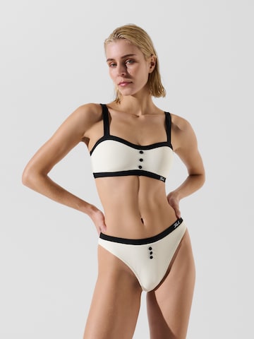 Karl Lagerfeld Dół bikini w kolorze biały