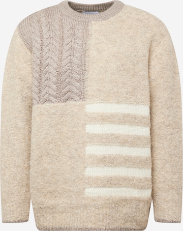 Pull-over TOPMAN en beige : devant