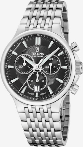 Montre à affichage analogique 'Chronograph Chrono Swiss Made' FESTINA en noir : devant