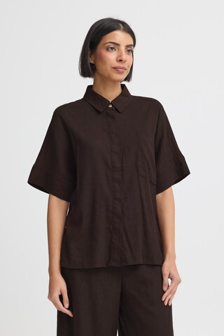 Pulz Bluse 'PZLUCA' i brun: forside