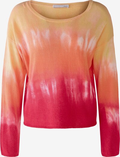 OUI Pullover in orange / pink / rot / offwhite, Produktansicht