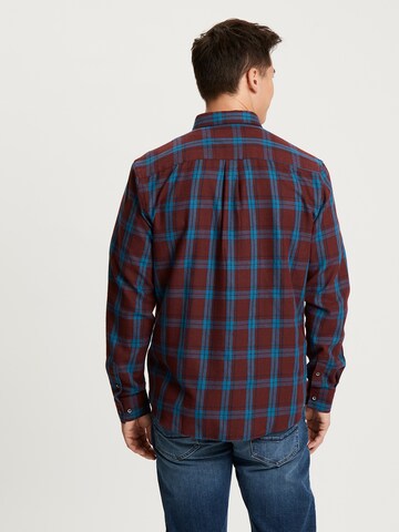Cross Jeans Regular fit Button Up Shirt in Red