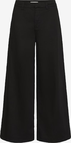 Cream Broek 'Visti' in Zwart: voorkant