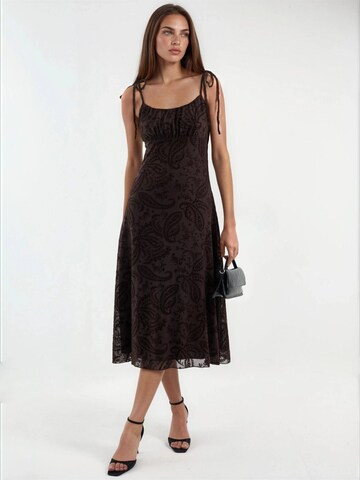 Hiccup Dress in Brown: front