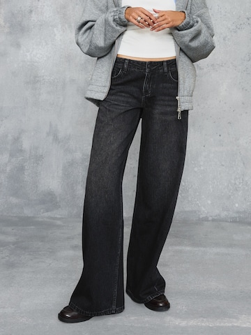 Wide Leg Jean Bershka en noir