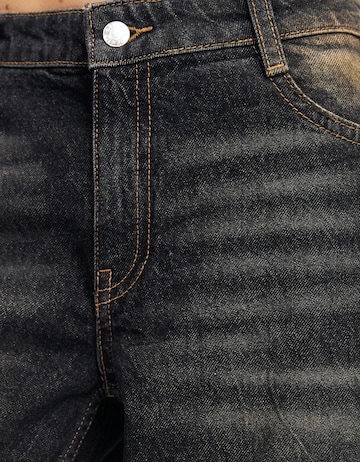 Bershka Szeroka nogawka Jeansy w kolorze czarny