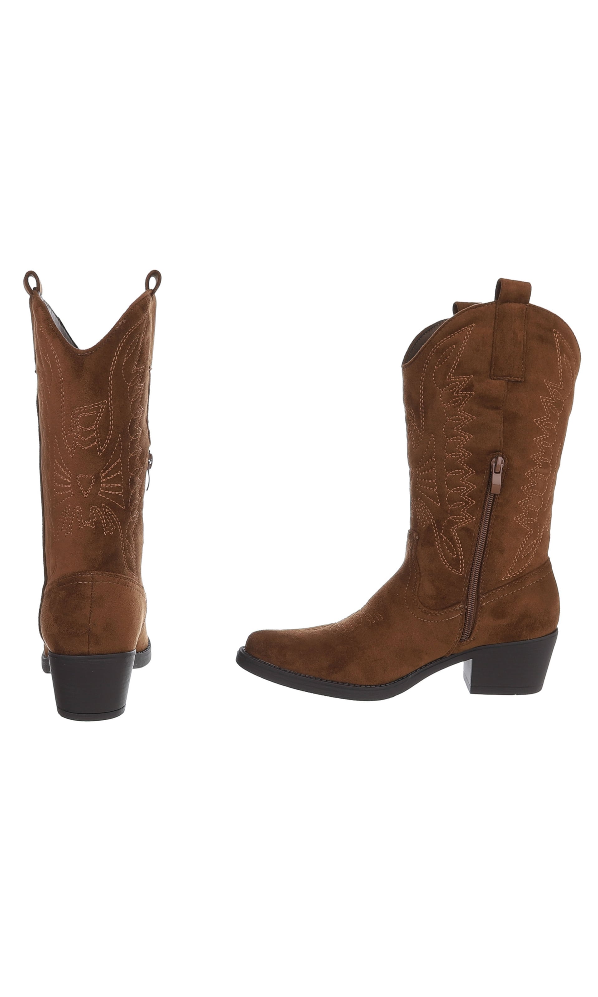Ital-Design Cowboystiefel in Braun