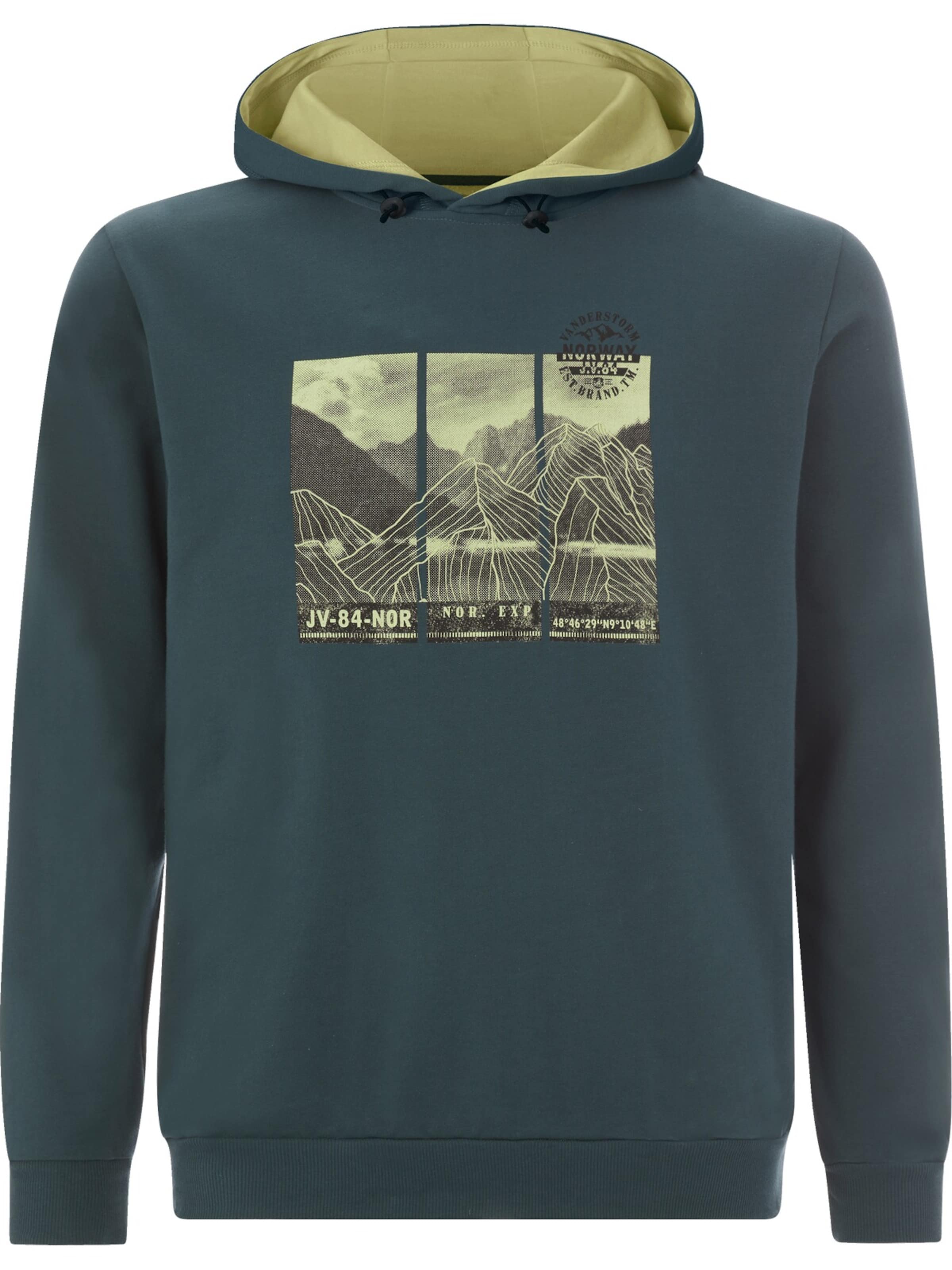 Jan Vanderstorm Hoodie 'Jiri' in Grün: Vorderseite
