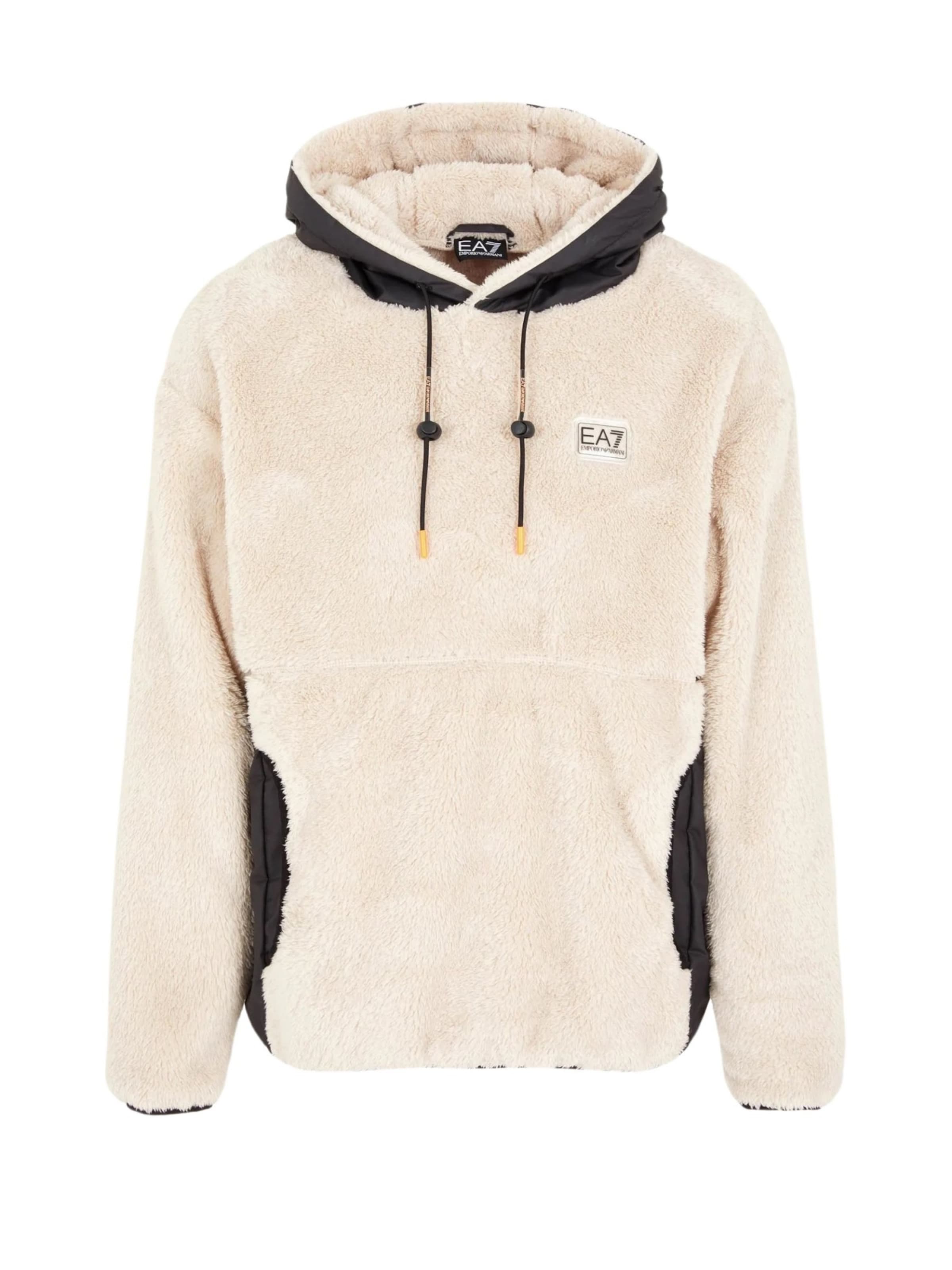 Sweat-shirt EA7 Emporio Armani en beige : devant