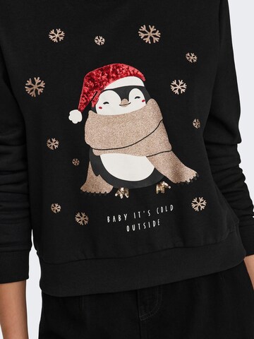 ONLY Sweatshirt 'Yda Christmas' i svart