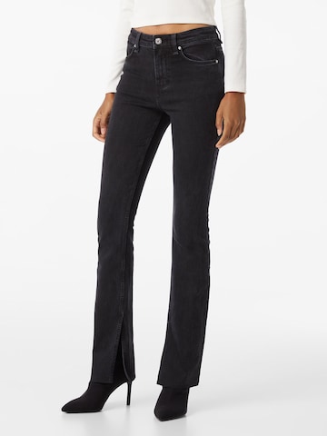 Bershka Flared Jeans i svart: framsida