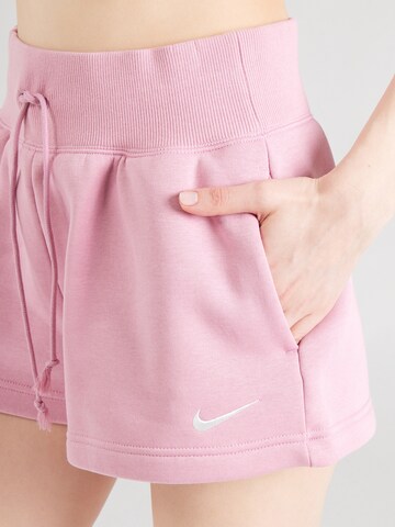 Nike Sportswear Loose fit Trousers 'Phoenix' in Pink