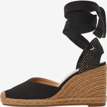 MANGO Espadrilles 'Georgina' in Schwarz: predná strana