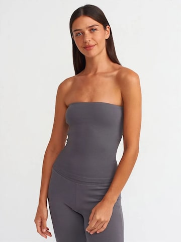 Camicia da donna di Dilvin in grigio: frontale