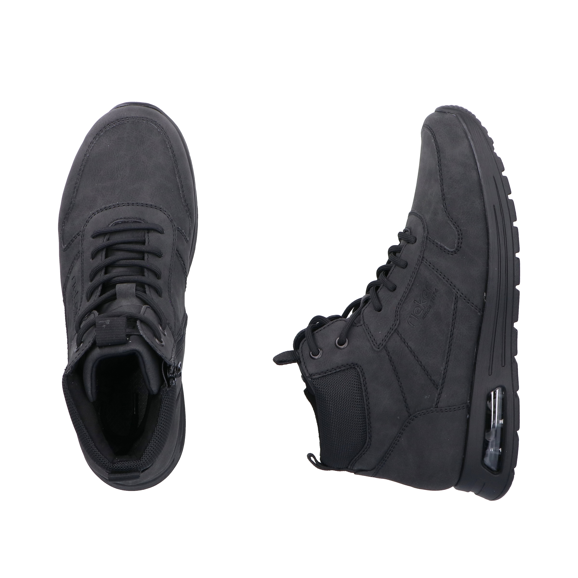 Rieker Lace-Up Boots in Grey