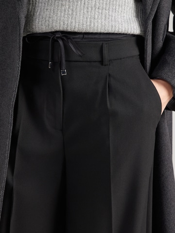 COMMA Wide leg Bandplooibroek in Zwart