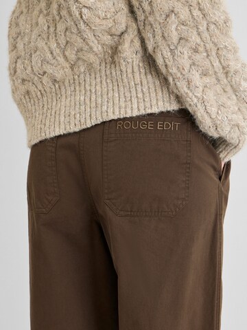 ROUGE EDIT Wide leg Trousers in Brown