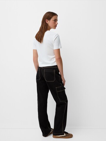 Loosefit Jeans cargo Bershka en noir