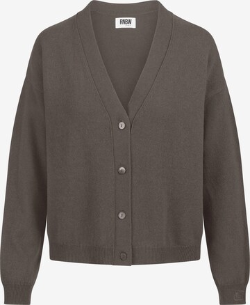 Rainbow Cashmere Knit Cardigan in Grey: front
