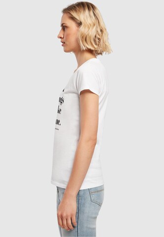 Merchcode T-Shirt 'Good Things Take Time' in Weiß