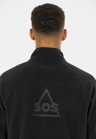SOS Athletic fleece jacket 'Munson' in Black