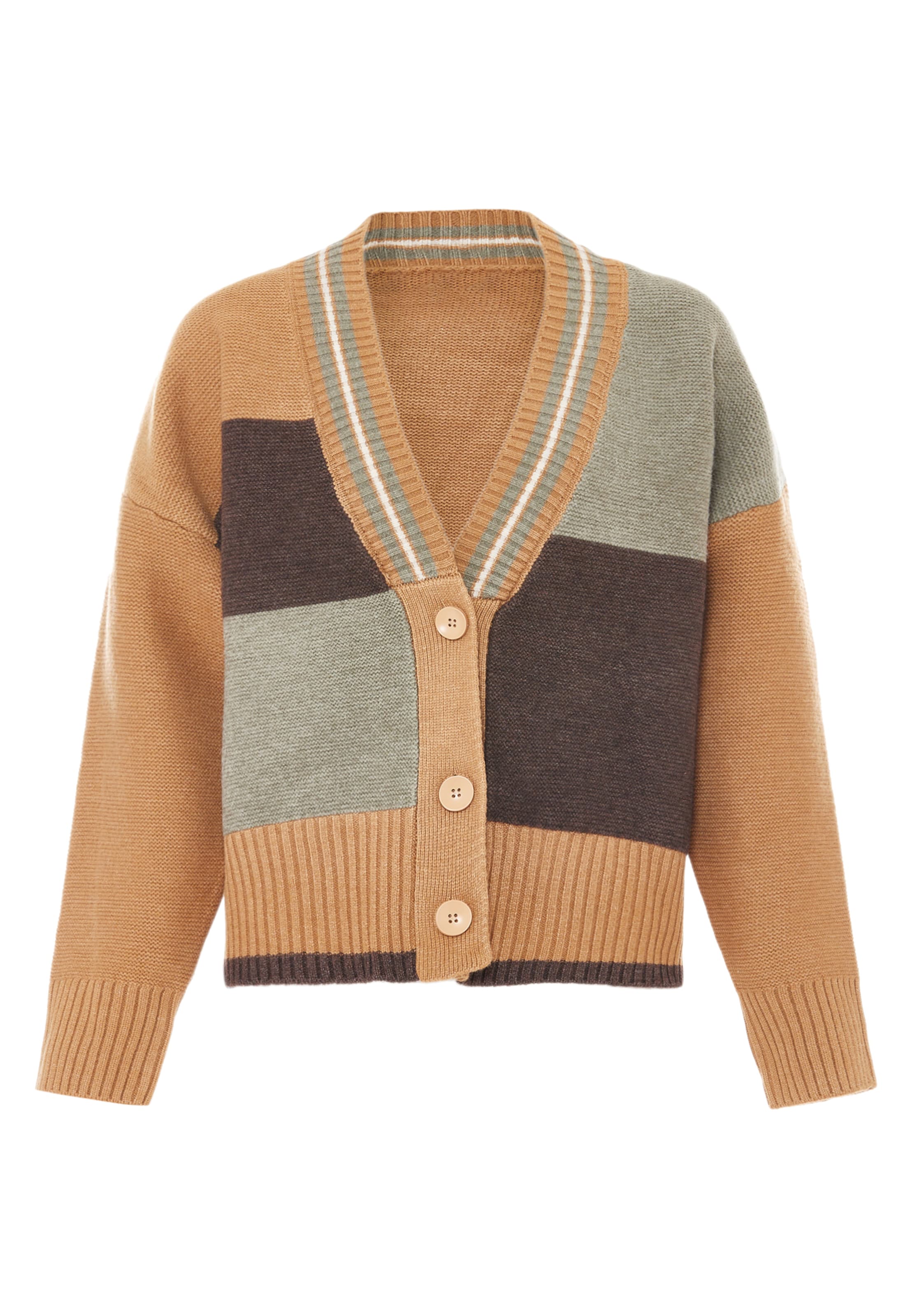 DreiMaster Maritim - Casaco de malha 'Boline' em bege: frente